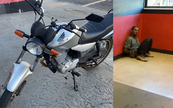 Ladrão tenta roubar moto de policial para visitar mãe e acaba preso