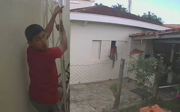 De muro em muro, ladrão furta várias residências no centro de Franca