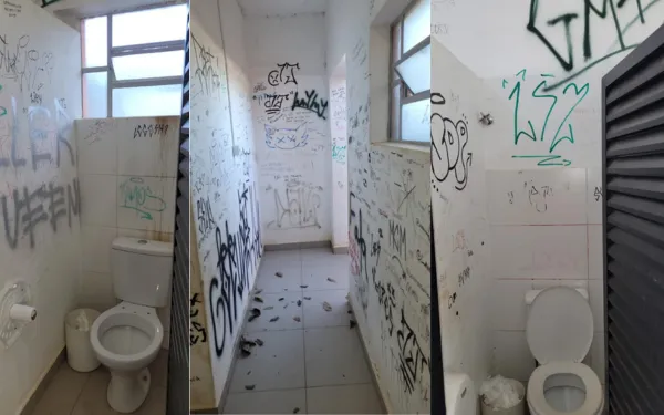 Banheiros do Poliesportivo de Franca são atacados por vândalos
