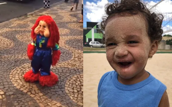 Gael, de 2 anos, viraliza ao dançar vestido de mini 'Fofão' em Franca