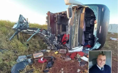 Excursão para Caldas Novas termina com um motorista morto e quatro passageiros feridos