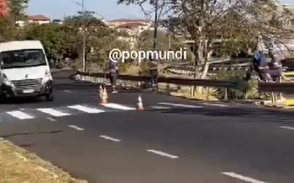 Prefeitura coloca faixa de pedestre na Hélio Palermo após atropelamento