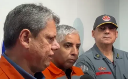 Tarcísio de Freitas chega a Ribeirão Preto e fala sobre os incêndios na região