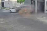 Caminhonete bate violentamente em carro estacionado em Batatais